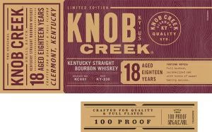 Knob Creek Small Batch Bourbon - Limited Edition 18 Year Label